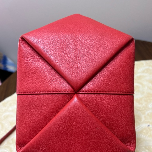 Mansur Gavriel Red Pebbled Leather Tote - Picture 3 of 10